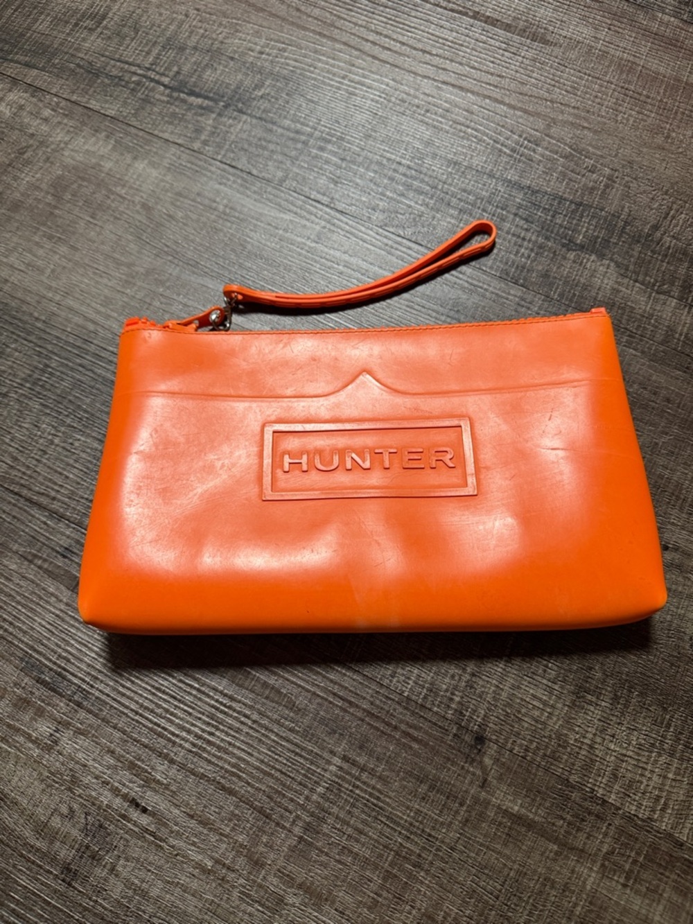 Hunter Bright Orange Zip Wristlet Pouch